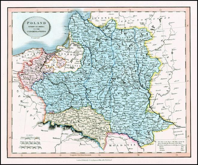 Mapy Polski z różnych okresów - 1816_John_Cary_Poland_raremaps.jpg