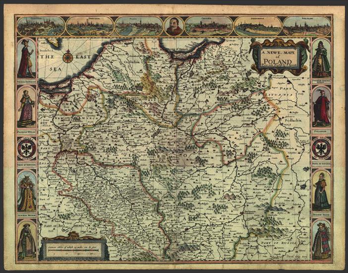 Mapy Polski z róż... - New-Map-of-Poland-by-Dirck-Gryp-George-Humble-Gerard-Mercator-and-John-Speed-London-16261.jpg