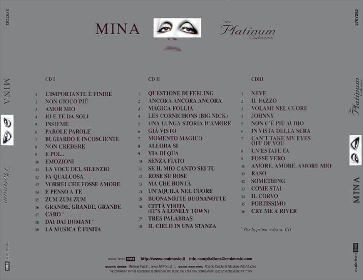 Mina - The Platinum Collection Full Album 3Cd - Mina - The Platinum Collection-back.jpg