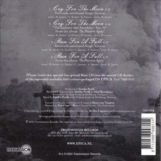 Epica - 2004 - Cry For The Moon EP - Epica  - 2004 - Cry For The Moon EP-Back.jpg